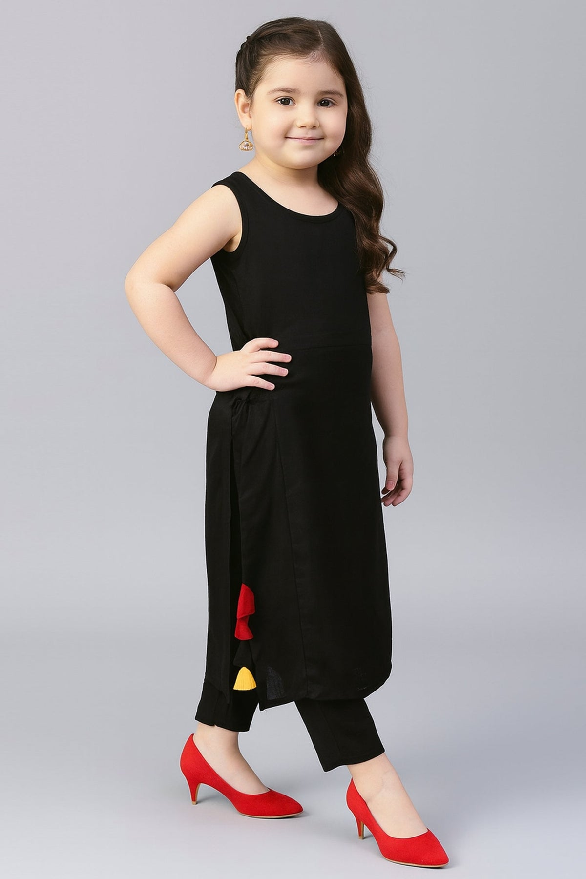 Black Cotton Kurti with Pant