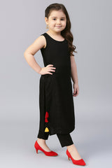 Black Cotton Kurti with Pant