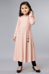Baby Pink Cotton Kurti with Bottom